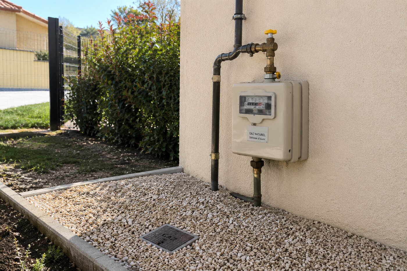 Raccordement compteur gaz extérieur