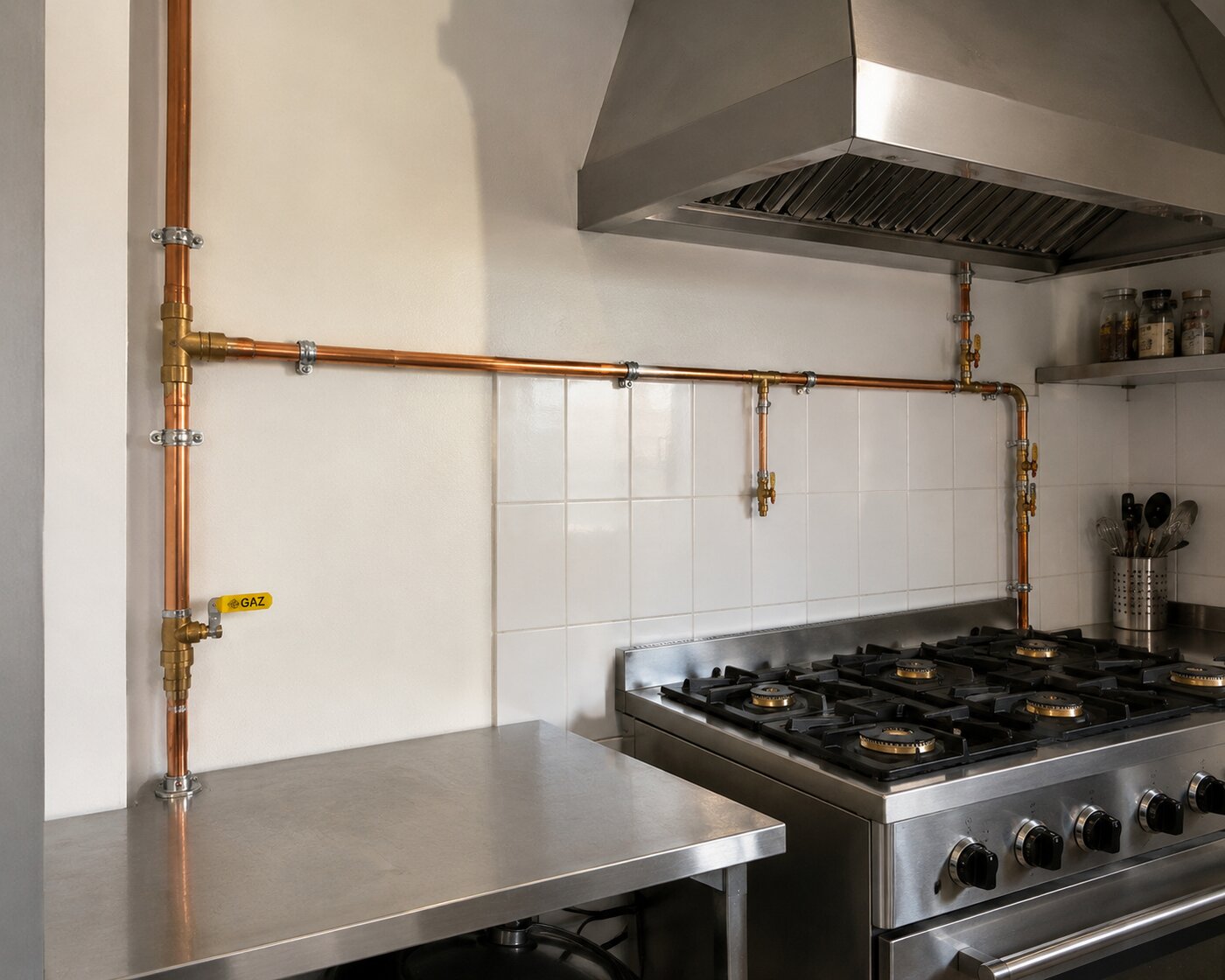 Cuisine professionnelle alimentation gaz