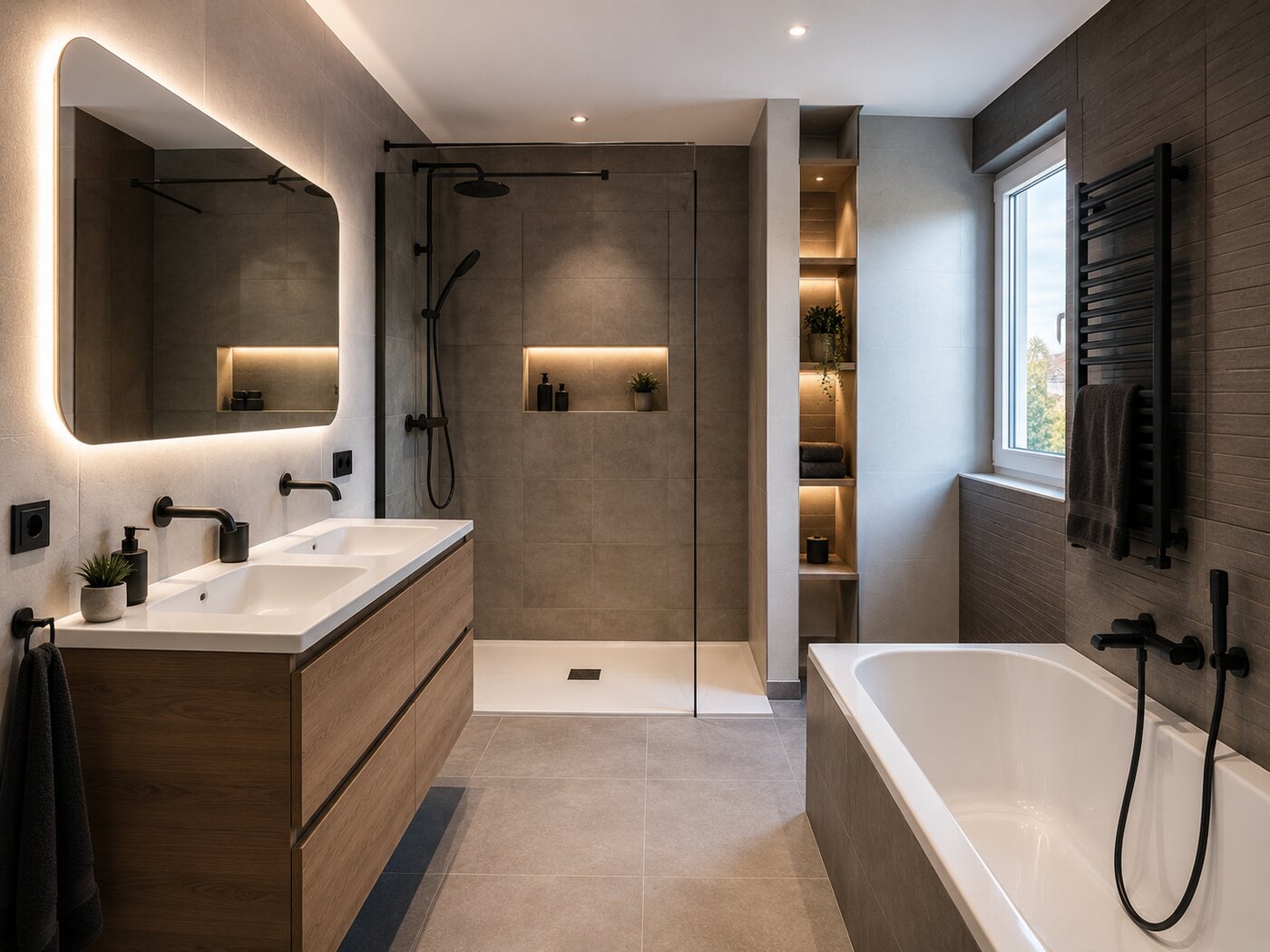 Salle de bains double vasque