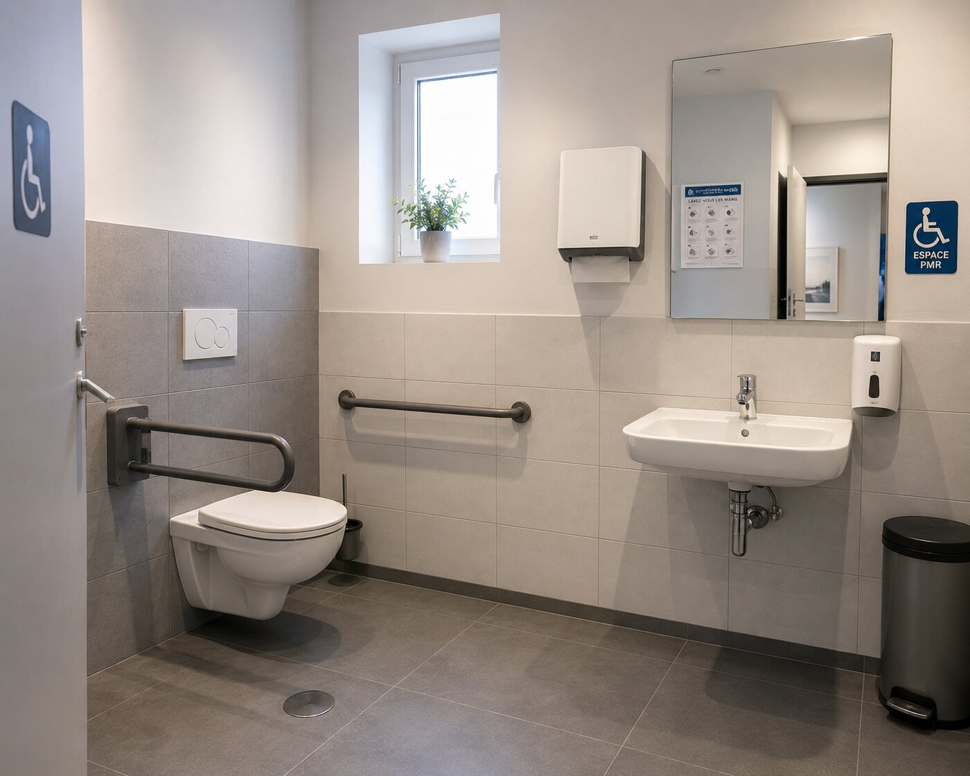 Sanitaire PMR accessible aux normes